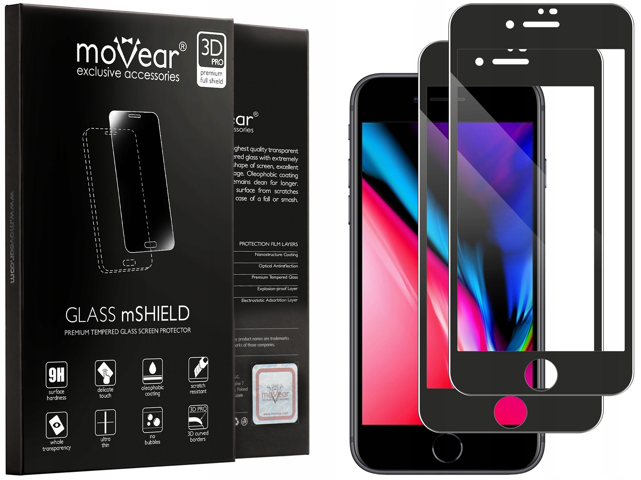 

Szkło hartowane 3D Pro do Apple iPhone 8 7