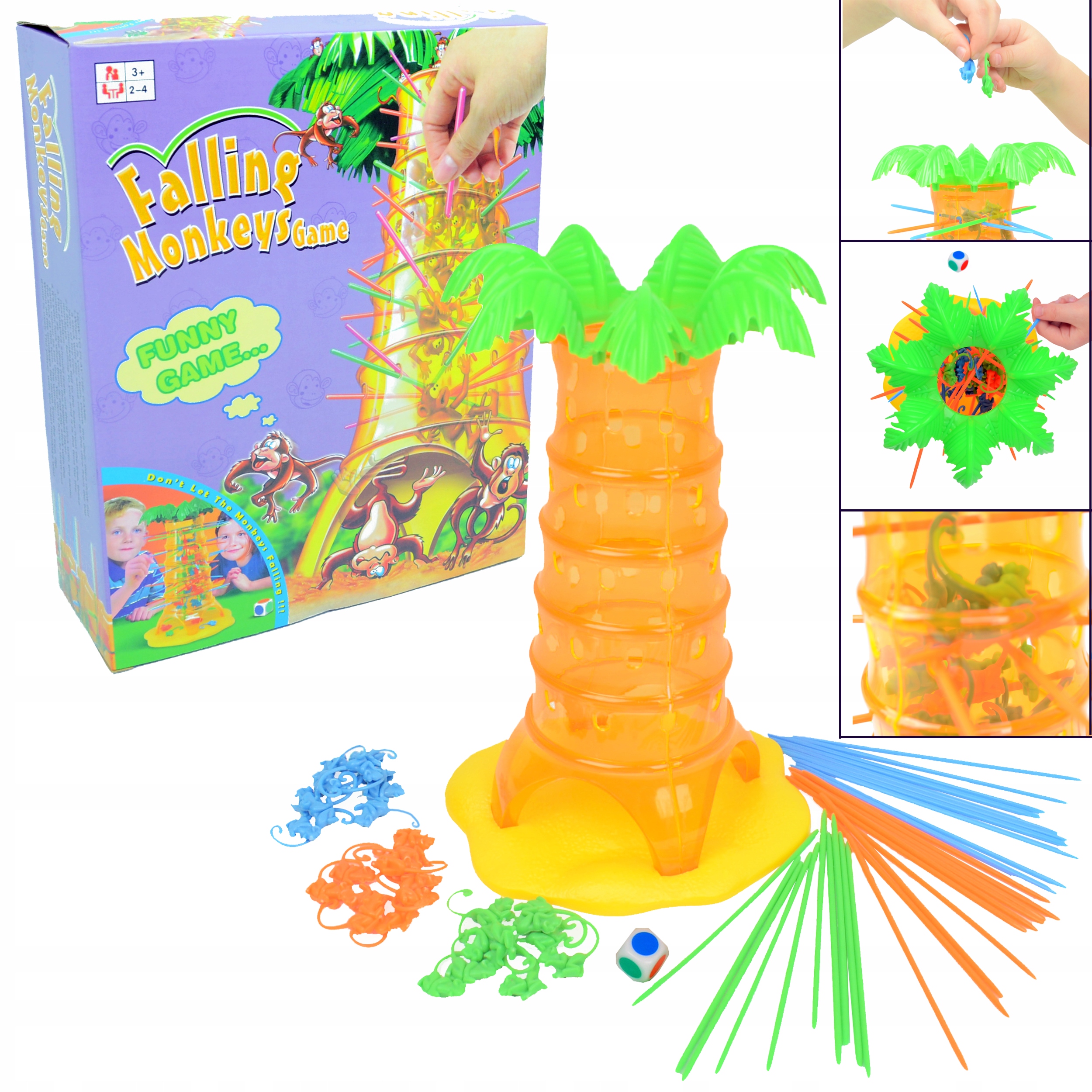 SPADAJĄCE MAŁPKI ZRĘCZNOŚCIOWA GRA SKACZĄCE MAŁPY GRA RODZINNA