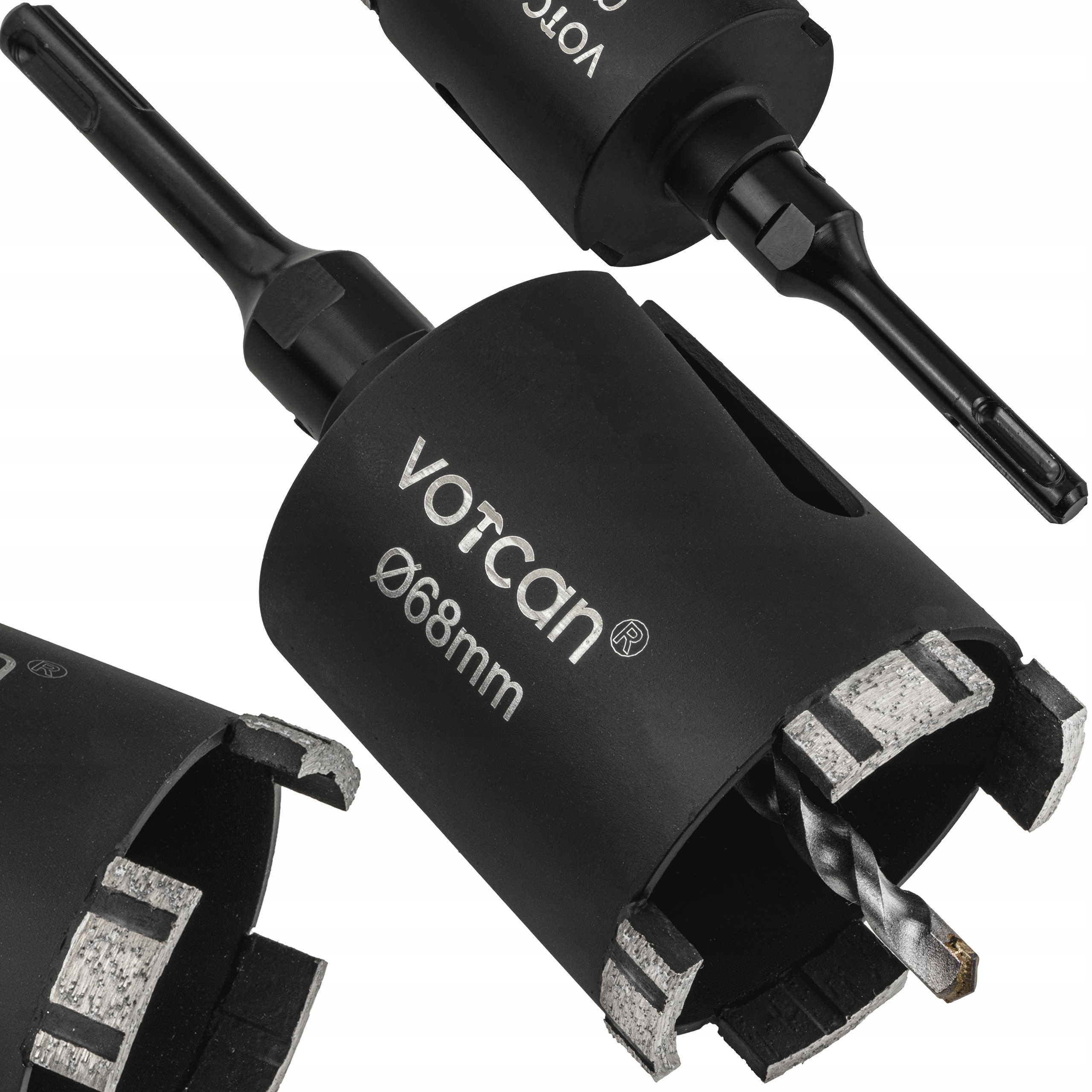 Otwornica Diamentowa Segmentowa Betonu Frez Adapter Sds+ M16 Sds Plus 68MM