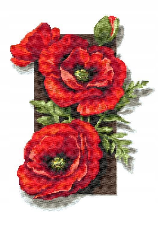 Křížková výšivka Sada s mulinkou Maki 3D