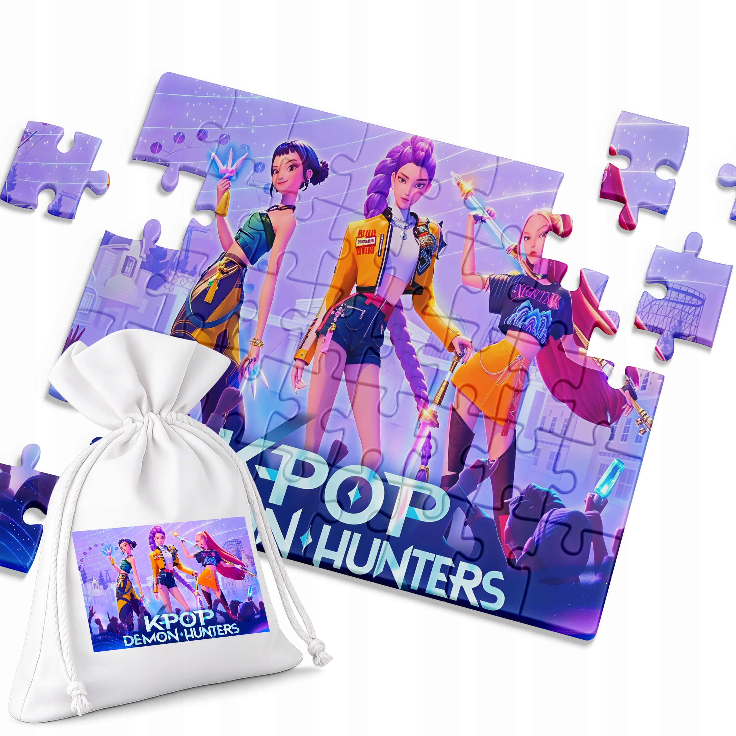 PUZZLE KPOP HUNTRIX DEMON HUNTERS K-POP + WORECZEK PREZENT [70 elementów]