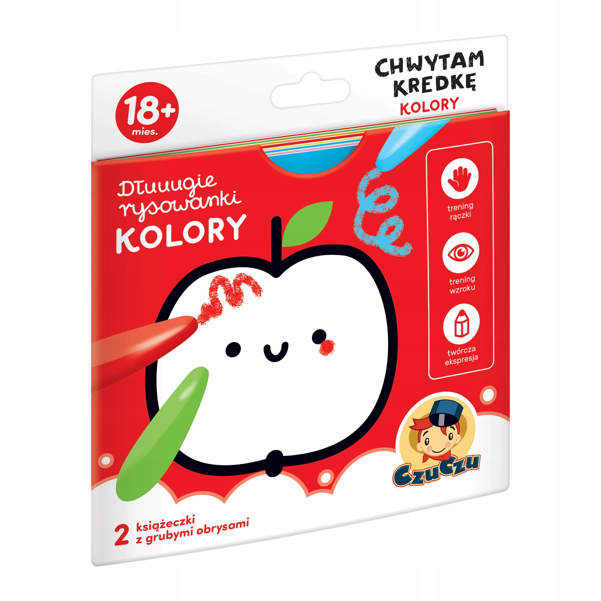 CHWYTAM KREDKĘ KOLORY PIERWSZA KOLOROWANKA CZUCZU