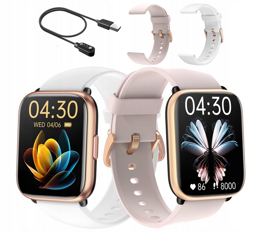 Smartwatch Zegarek Damski Polskie Menu Rozmowy Ciśnienie Puls Sport Zdrowie