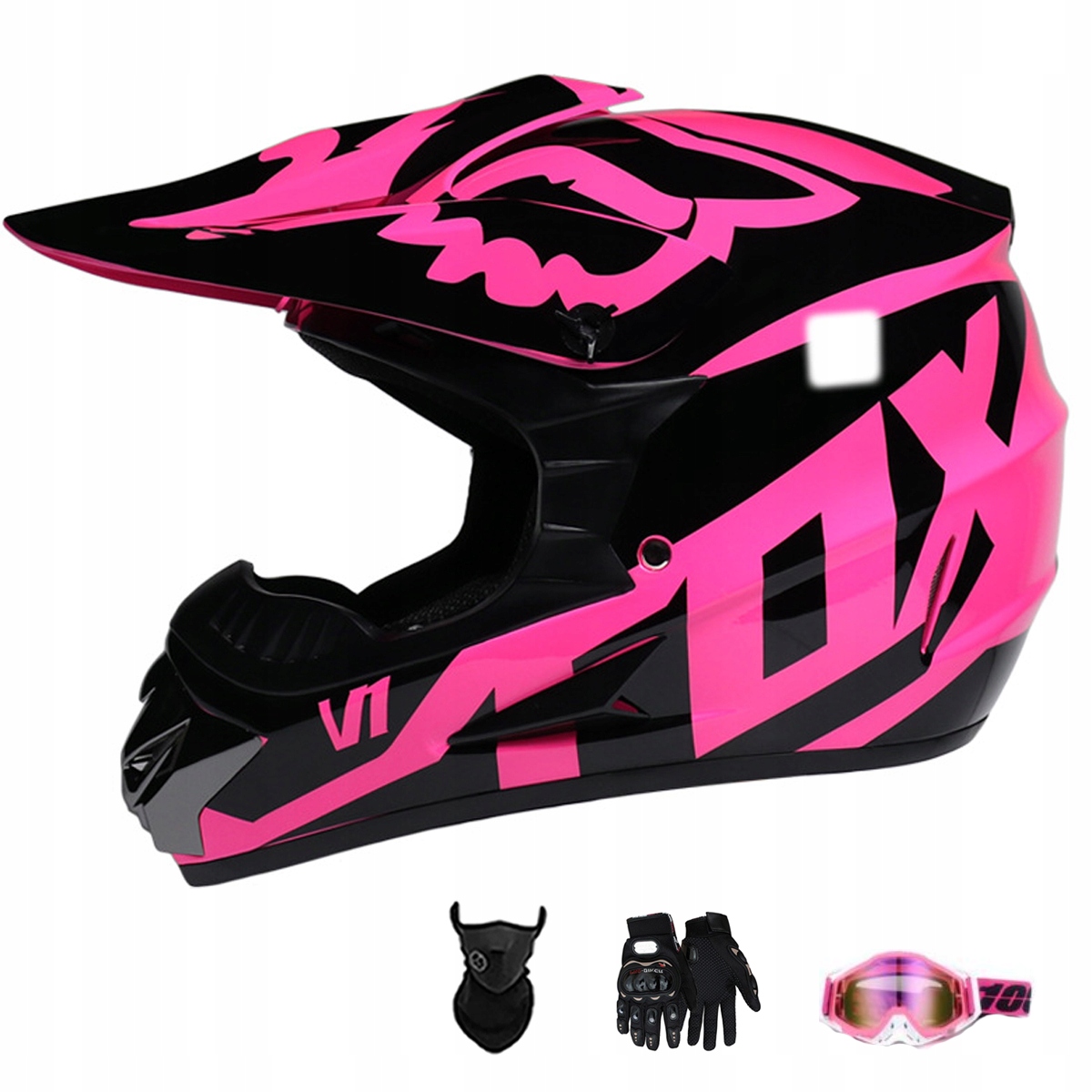 Motocyklová Přilba Crossová Lehká Enduro Quada Brýle Rukavice Maska L