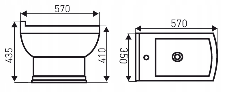 Bidet Kleopatra 12 Rodzaj stojący