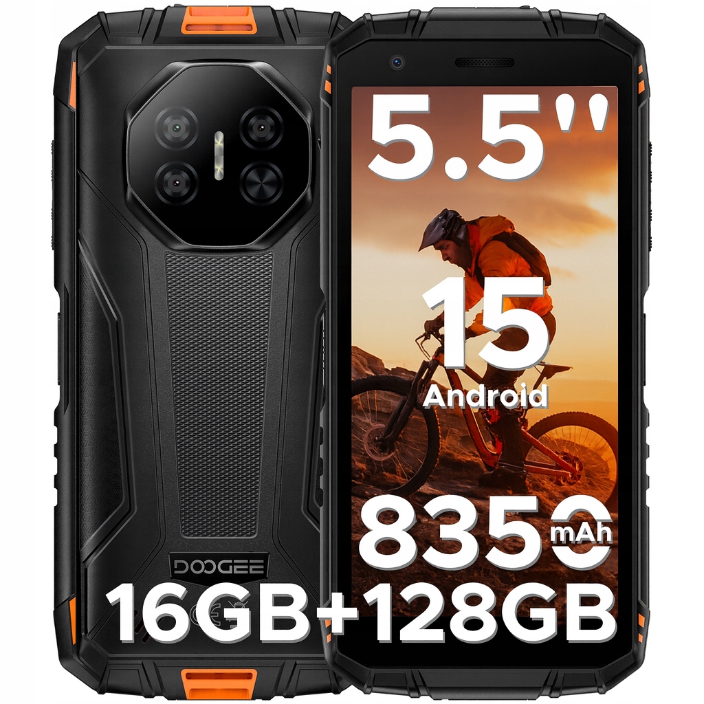 Odolný Smartphone DooGee Fire3Pro 16 Gb 128 Gb 4G (lte) oranžový Android 15