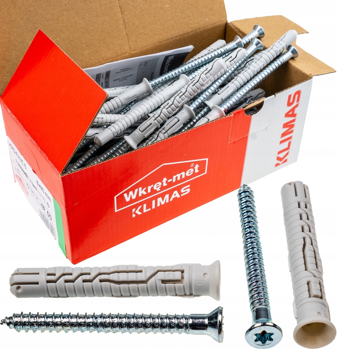 

Kołki ramowe rozporowe 12x80 Stożek Tx torx 25szt