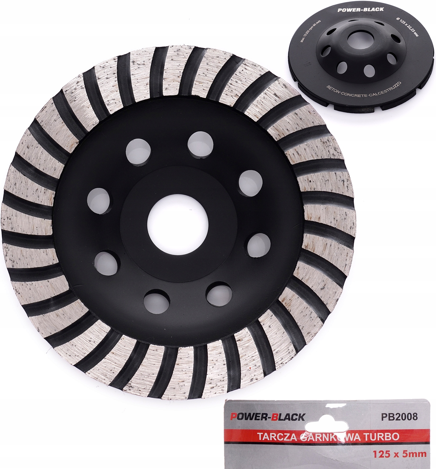 Sada 10 Ks Kotouč Na Broušení Betonu Slinuté Dlažby Diamantový 125x22,3MM Turbo