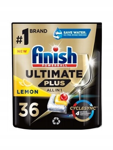 Levně 2x Finish Quantum Ultimate Plus kapsle do myčky nádobí Lemon, 36 kusů