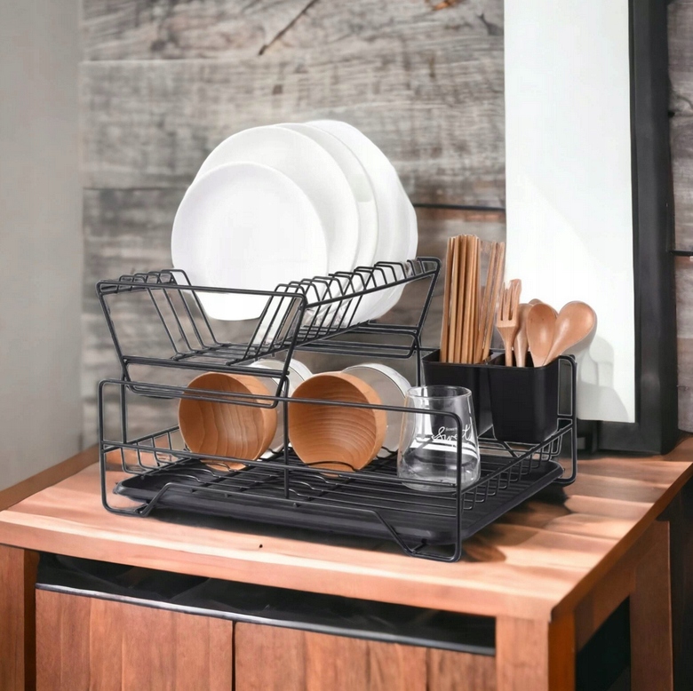 SUSZARKA DO NACZYŃ DWUPOZIOMOWA OCIEKACZ Z TACKĄ Marka inna