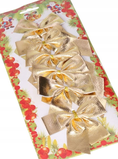 

Kokardki Kokardy Na Choinkę Stroik 6SZT Błyszczące