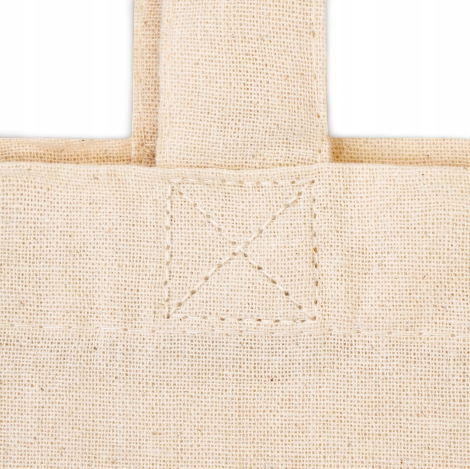 TORBA BAWEŁNIANA na zakupy ECRU EKO ekologiczna Wysokość 42 cm