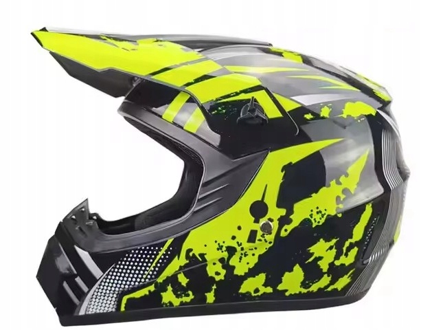 Motocyklová Crossová Přilba Enduro Na Cross Quada Motor Lehká Limetka XL