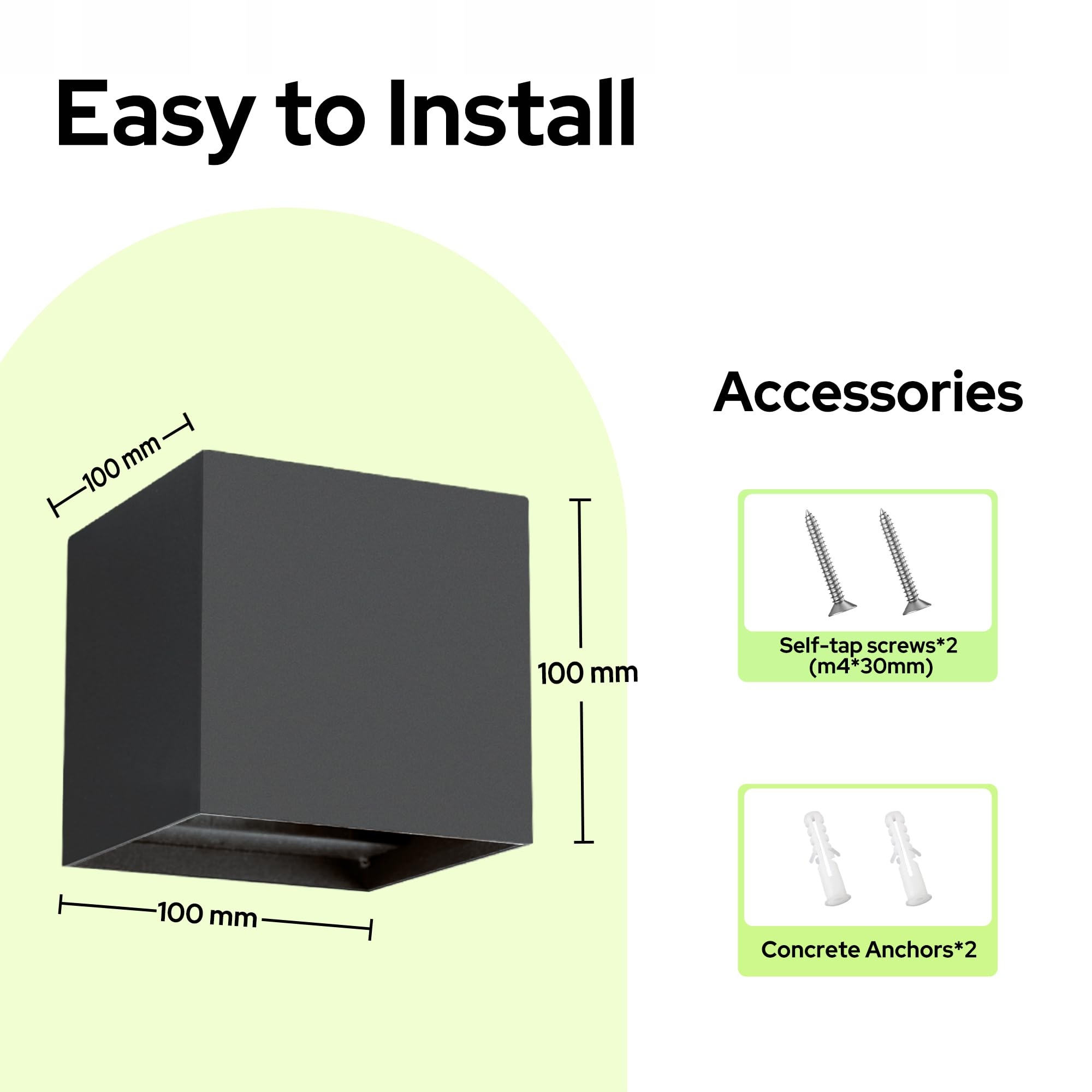 Lampa Zewnętrzna LED Ścienna Wodoodporna Czarna Do Tarasu 6W IP65 AURALAB — miniatura 6