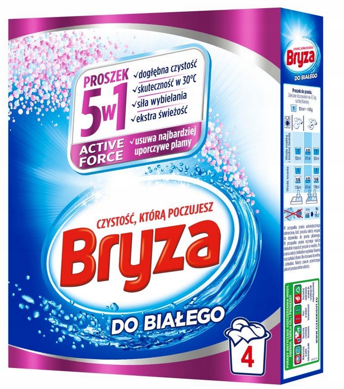 

Bryza 5w1 Proszek Do Prania Białego 260g