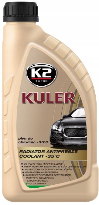 K2 KULER PŁYN DO CHŁODNIC ZIELONY 1L ZIMOWY -35C