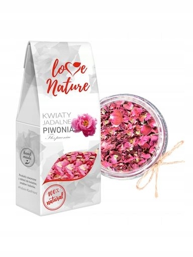 5 X LoveNature Jedlé Květy Pivoňka 10 g