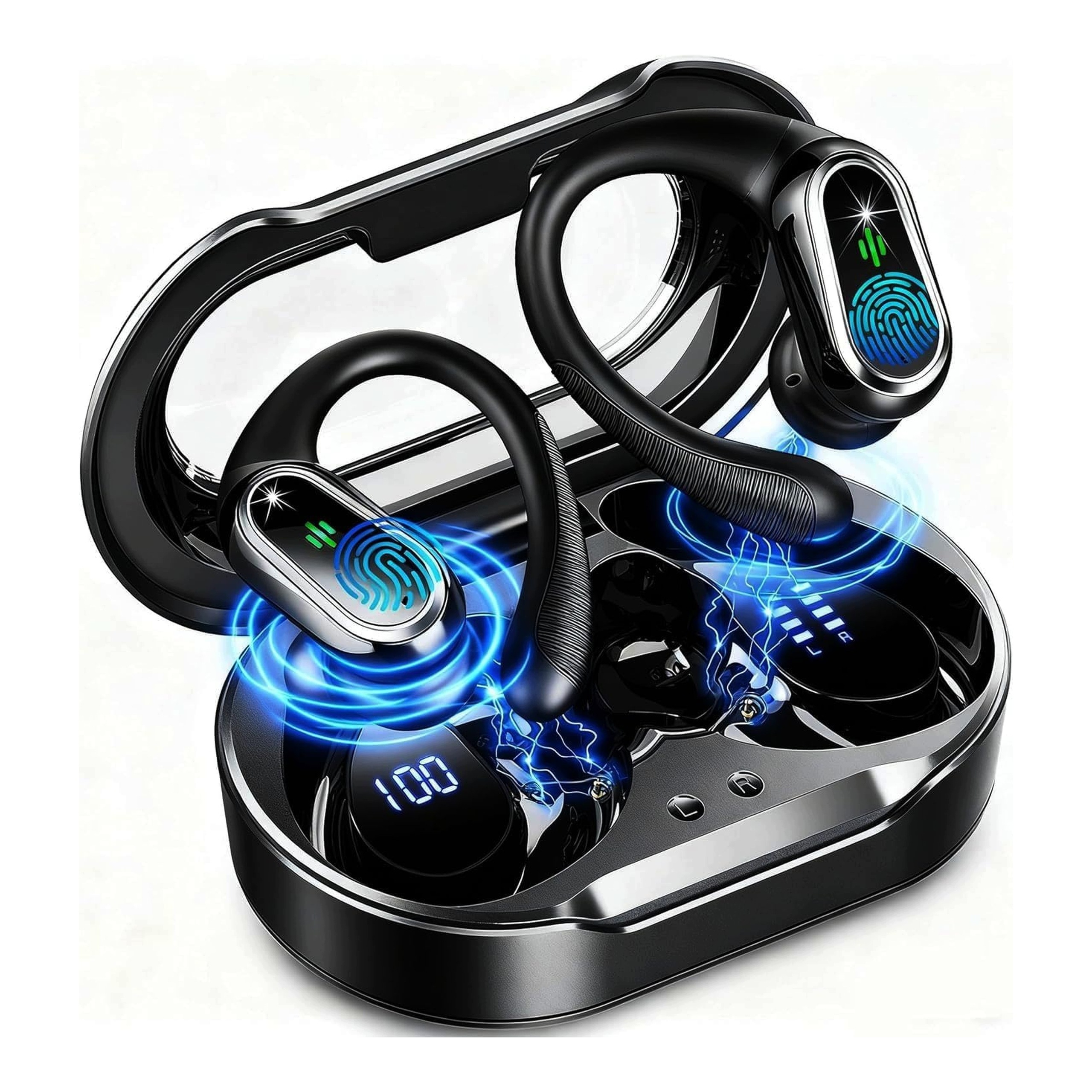 Bezdrátová sluchátka Bluetooth 5.4 do uší Sportovní redukce šumu Enc