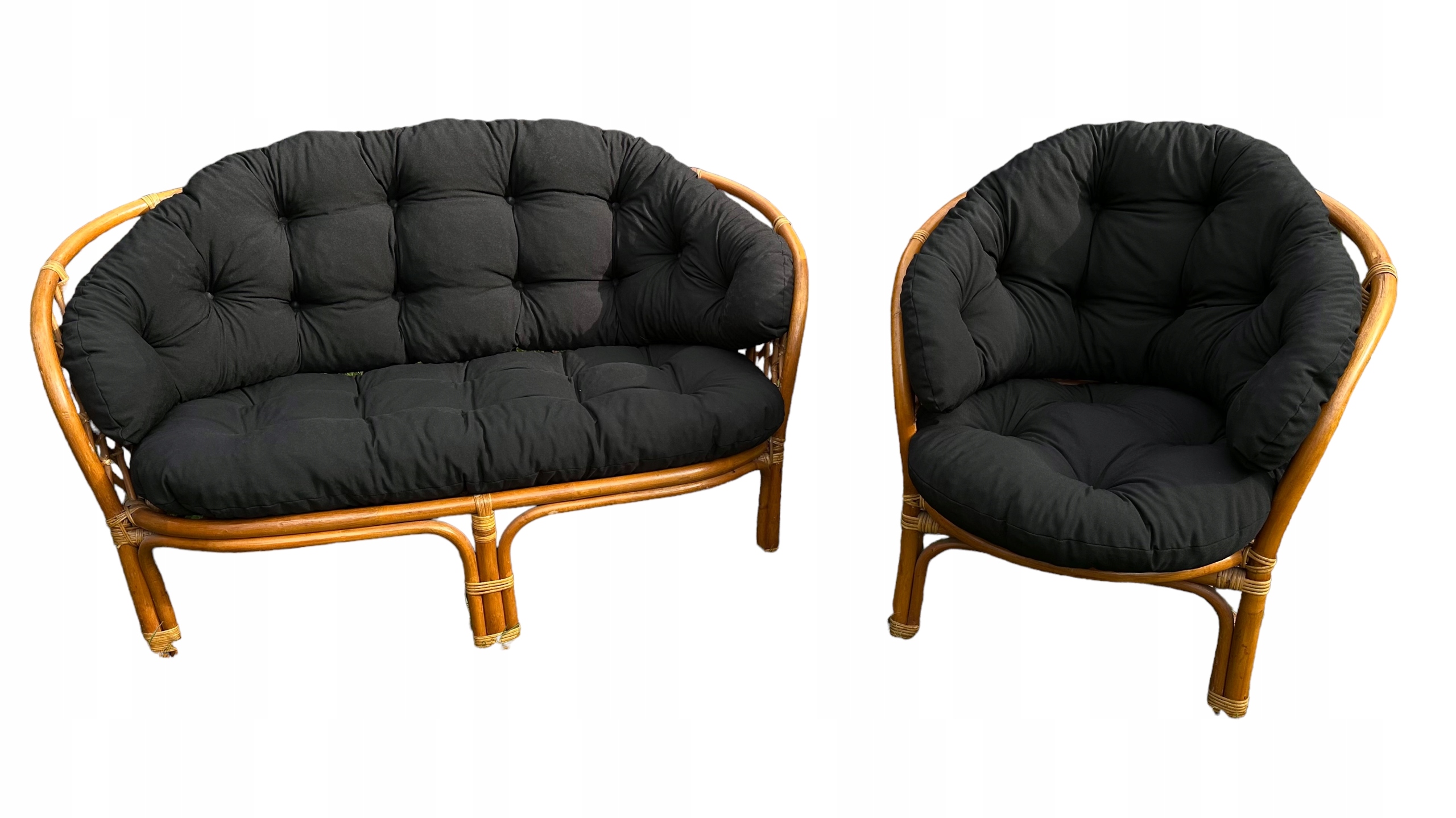 Polštáře Na Ratanový Nábytek Černá Pohovka Plus Křeslo