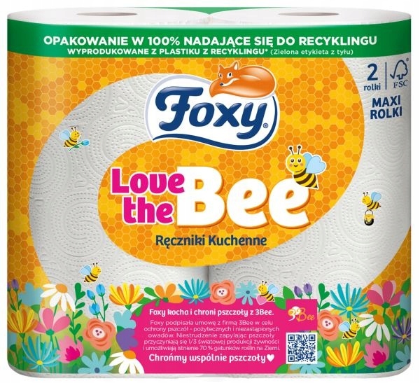 Ręcznik kuchenny Foxy Love the Bee (2 rolki) x 4 EAN (GTIN) 5900935002405