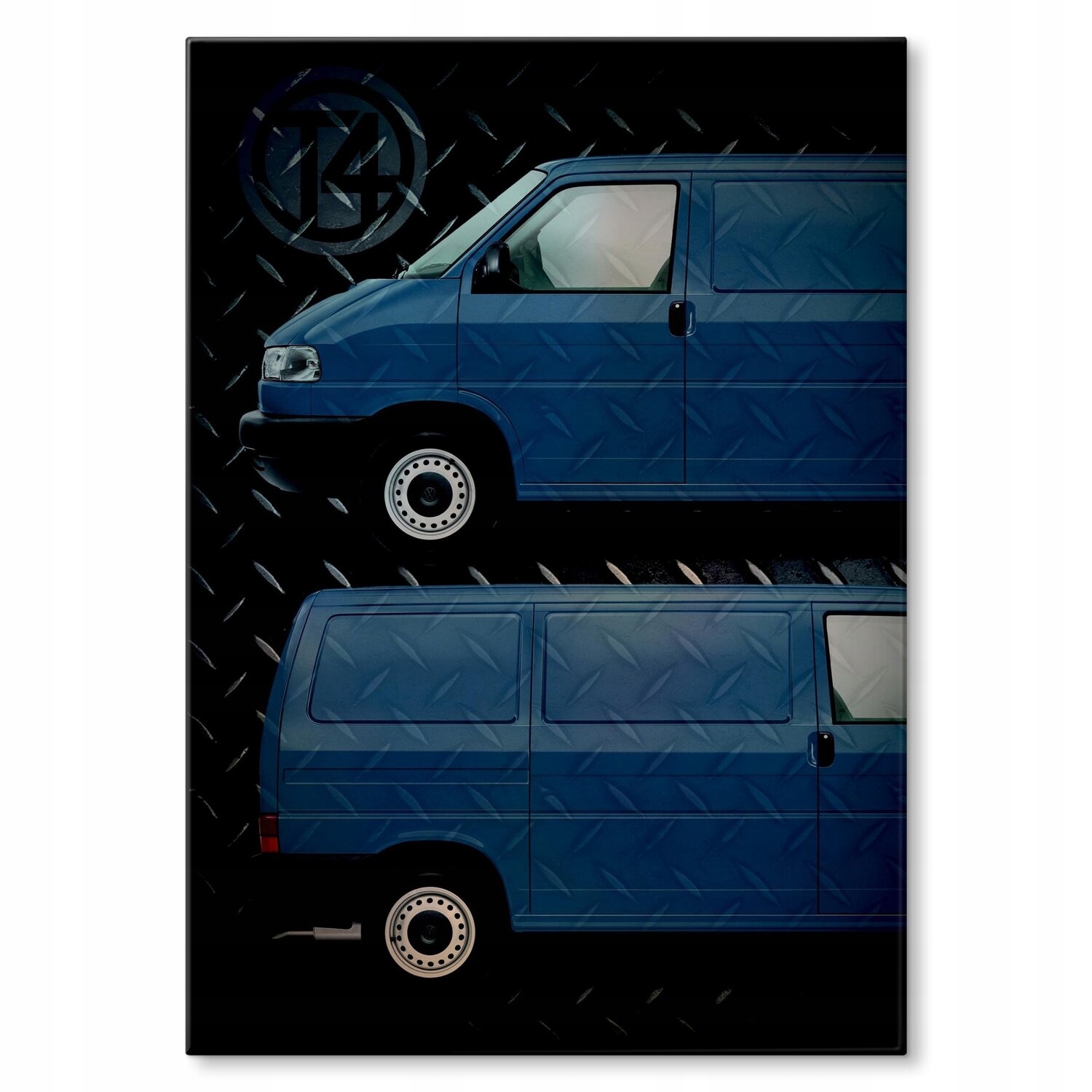 Kovový plakát Volkswagen T4 modrý Dárek 30 x 42 cm