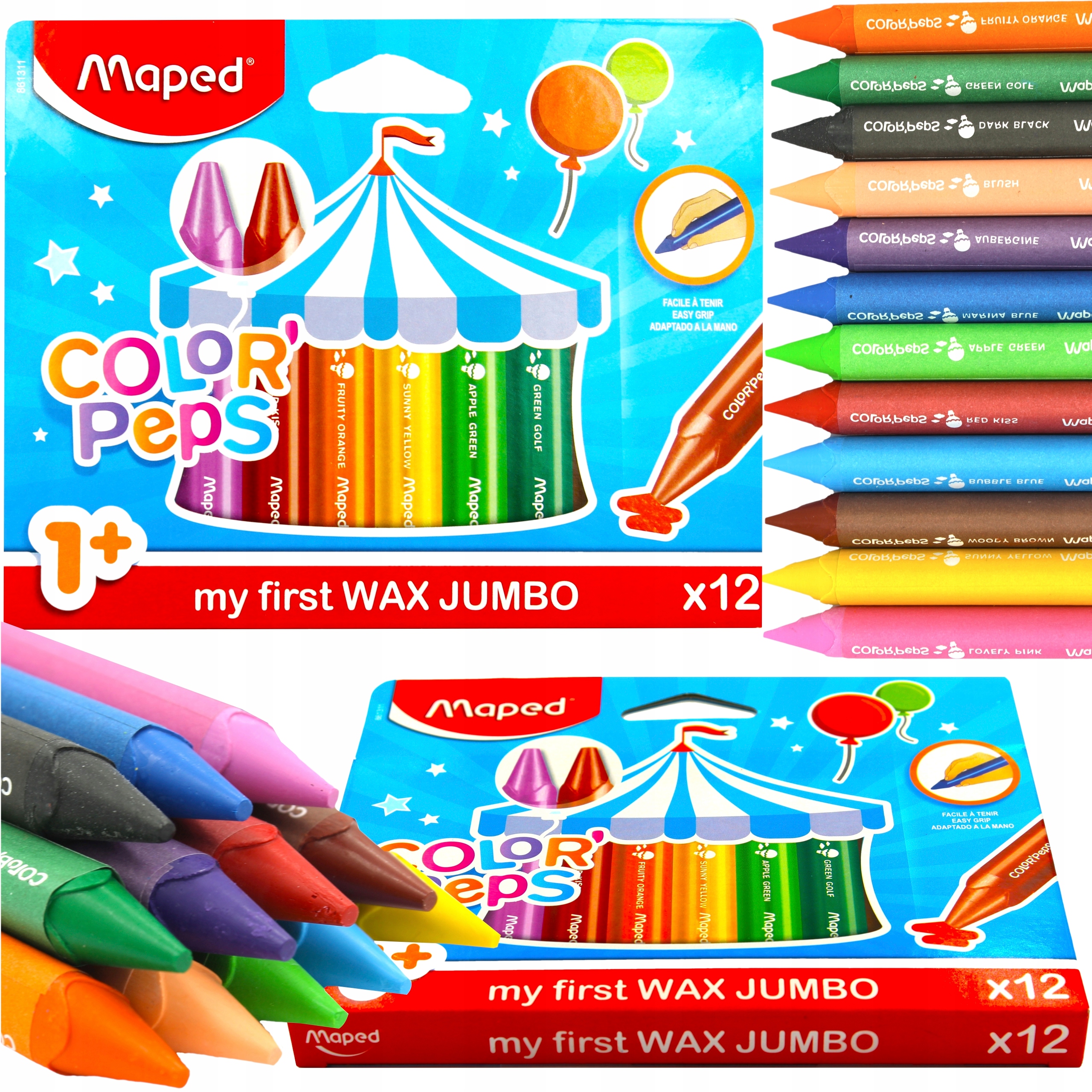 Maped Color Peps Early Age 12 Wax Crayon Jumbo