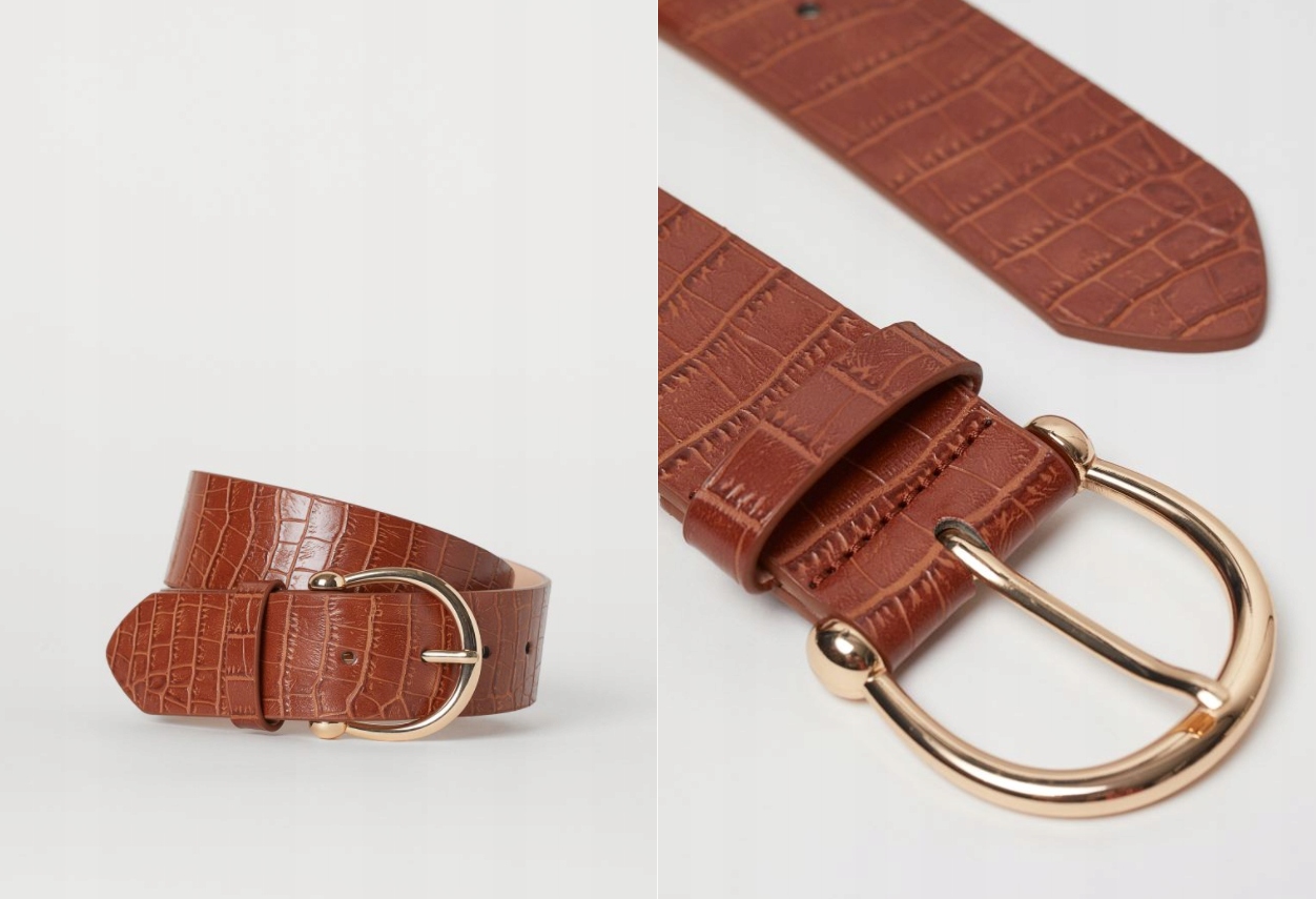 

Pasek L wzór krokodyla Brąz H&m 59,90 zł