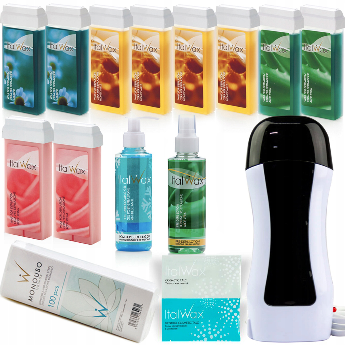 

Italwax zestaw do depilacji 10x wosk w rolce żele