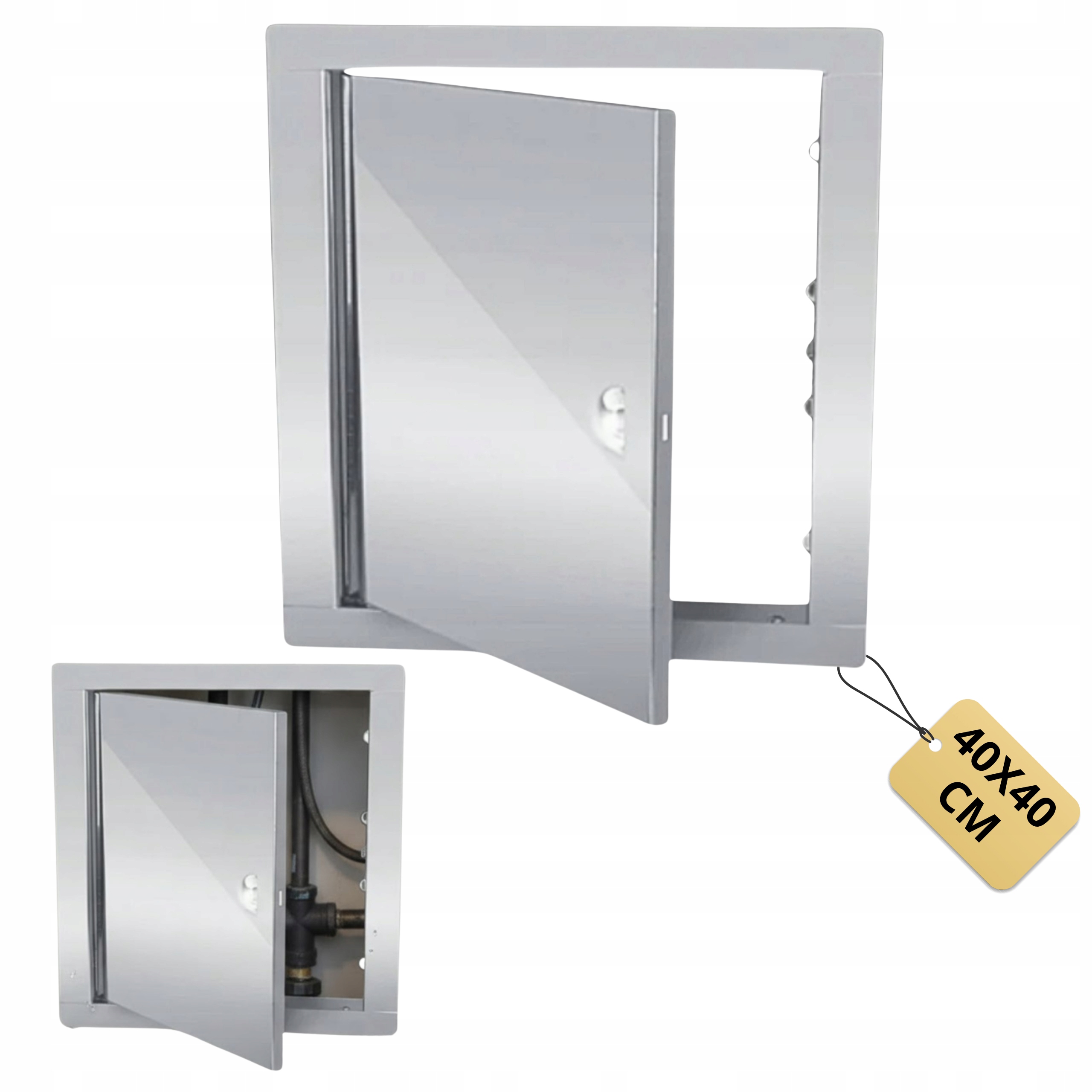 Revizní Dvířka Nerezová 40x40 cm Kovový Rámeček Čistící Zámek