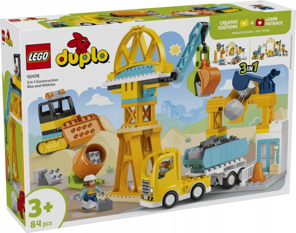 Lego Duplo Stavební náměstí s vozidly 3v1 10476