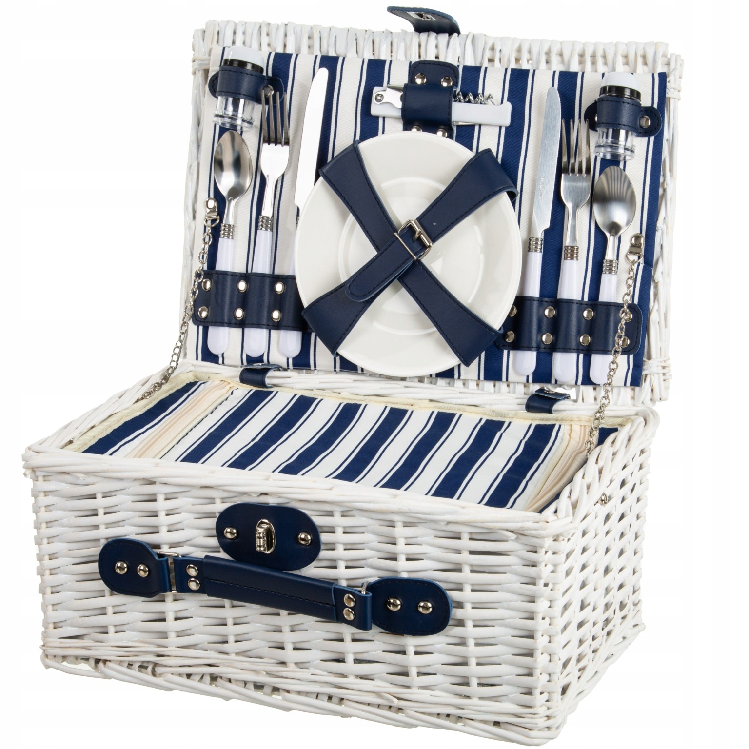 Piknikový Koš Piknikový Termo Proutěný Košík S Vybavením Pro 2 Osoby