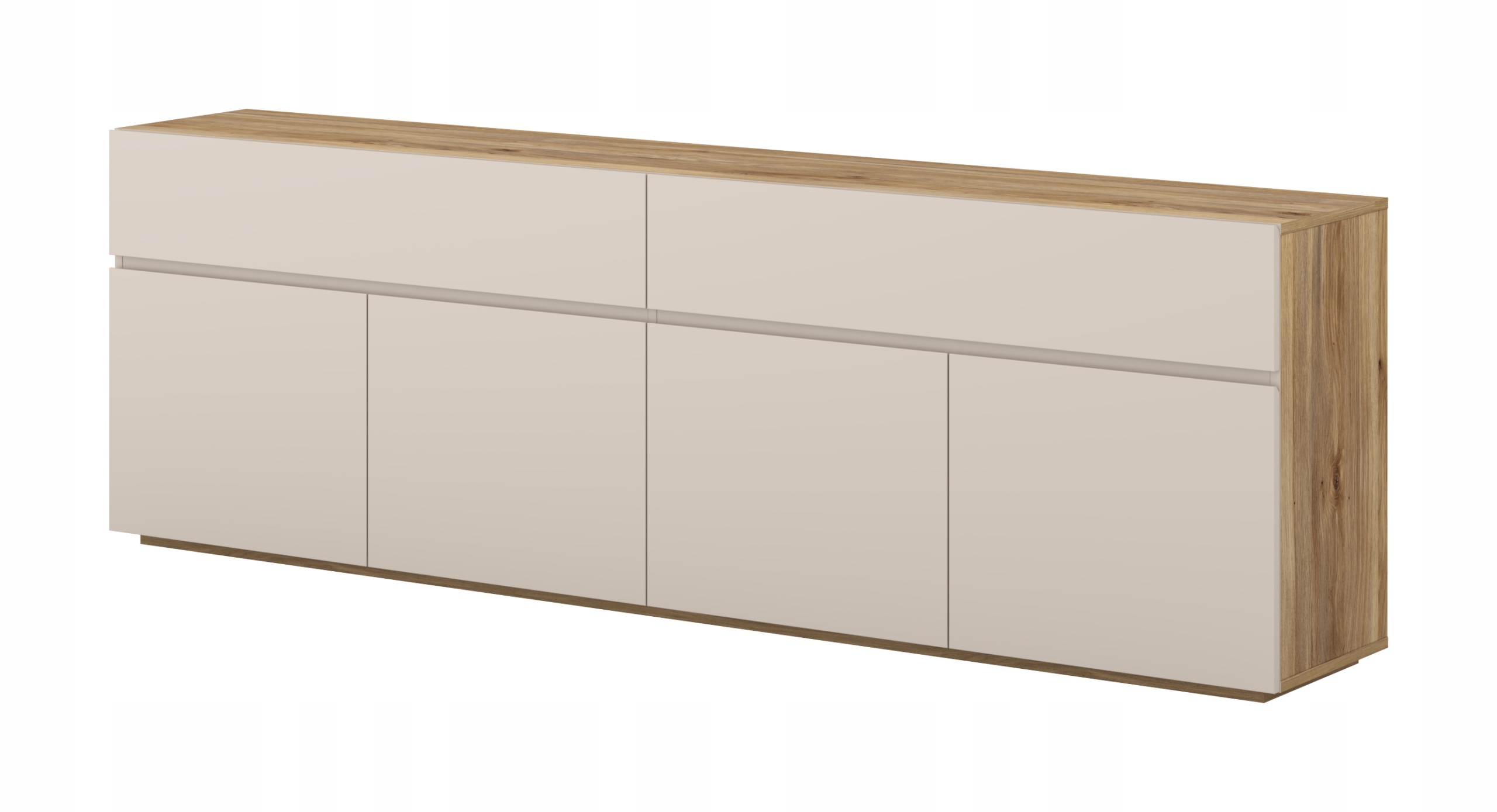 Komoda Elan 200 cm do obývacího pokoje Ložnice Odstíny béžové