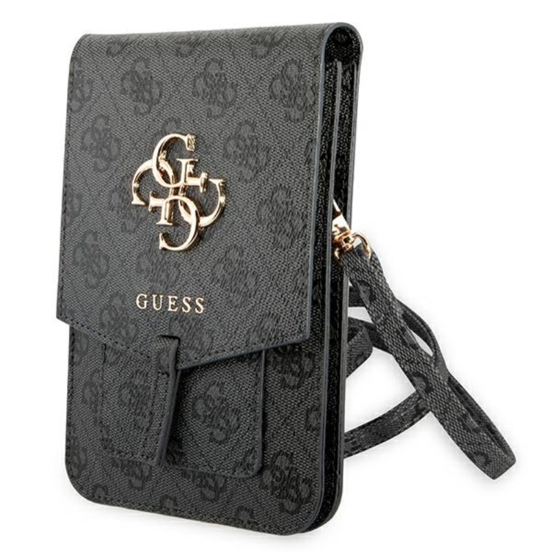 Guess 4G Big Metal Logo Phone Bag – Taška s přihrádkou na smartphone (černá)