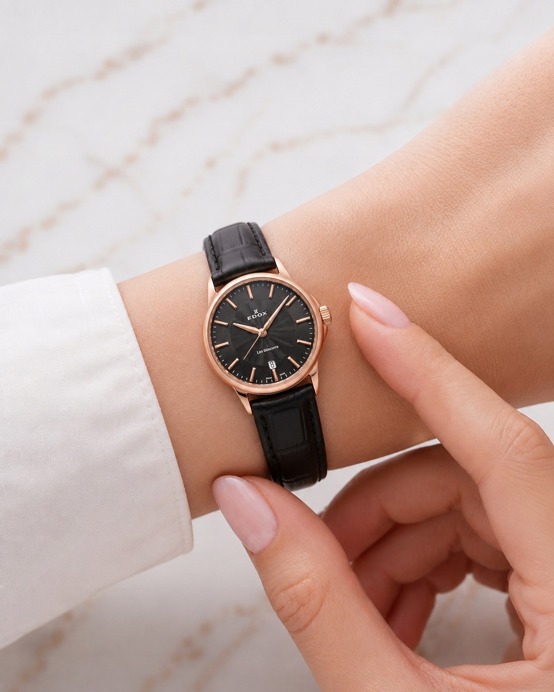 Dámské hodinky Edox Les Bemonts 57001-37R-GIR 28,00 mm 3ATM