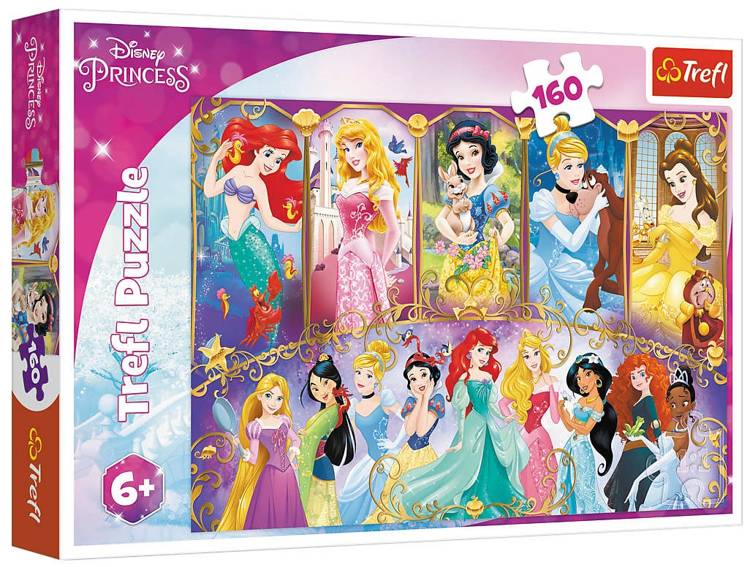 

Trel Puzzle 160 Elem Portrety Księżniczek 15407