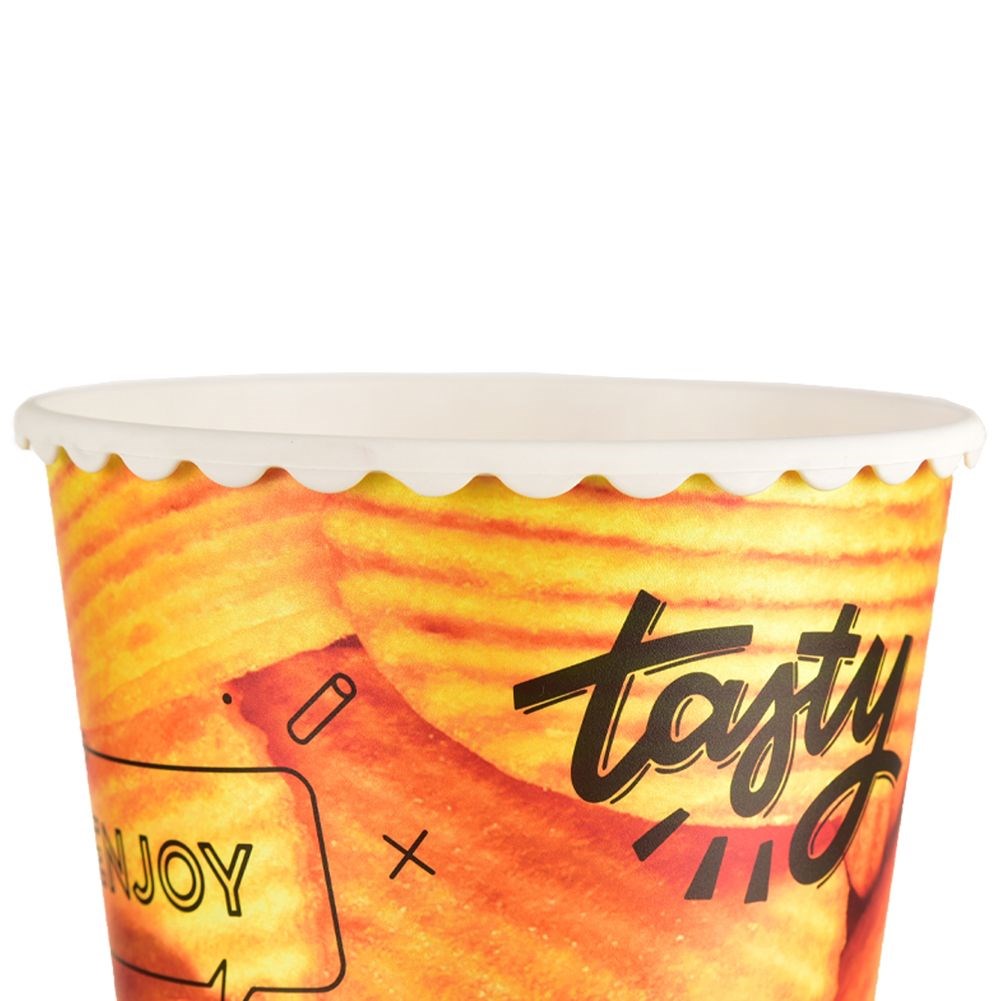 Pojemnik NA PRZEKĄSKI popcorn chipsy pudełko miska Średnica 17 cm