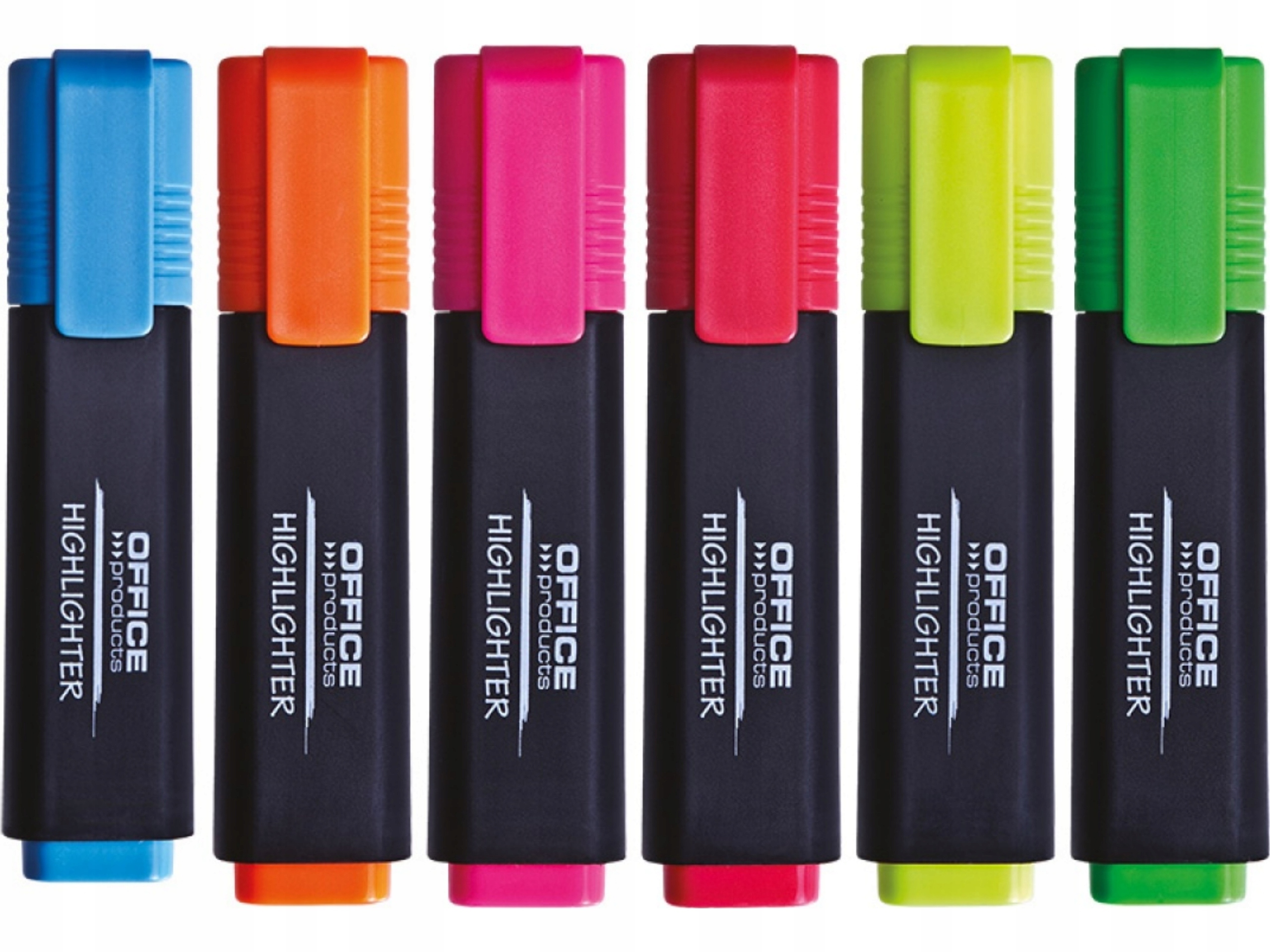 ZAKREŚLACZ ZESTAW ŻYWE FLUORESCENCYJNE KOLORY 6szt.