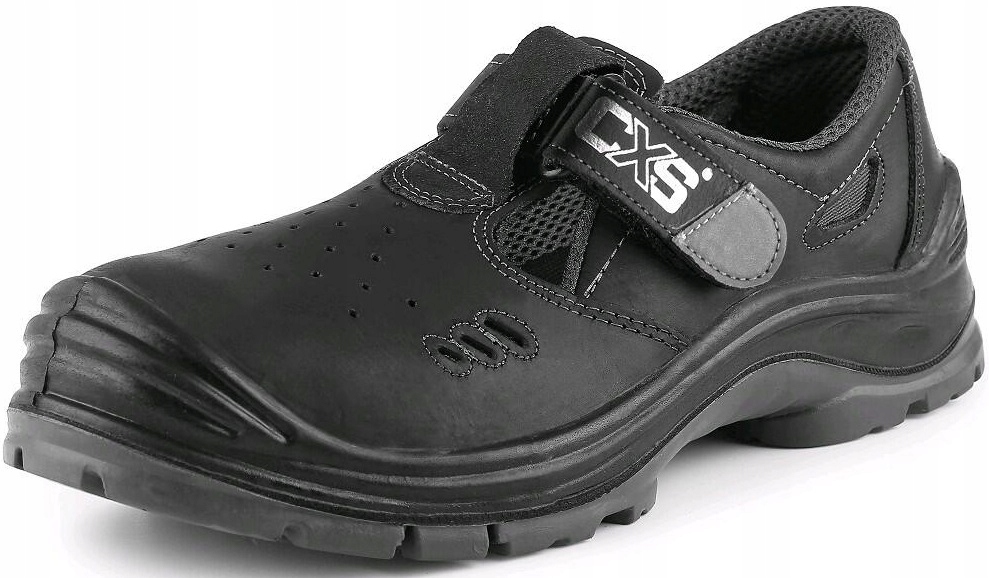 Lekkie Skórzane Przewiewne Sandały Buty Robocze Ochronne Cxs Iron roz. 43