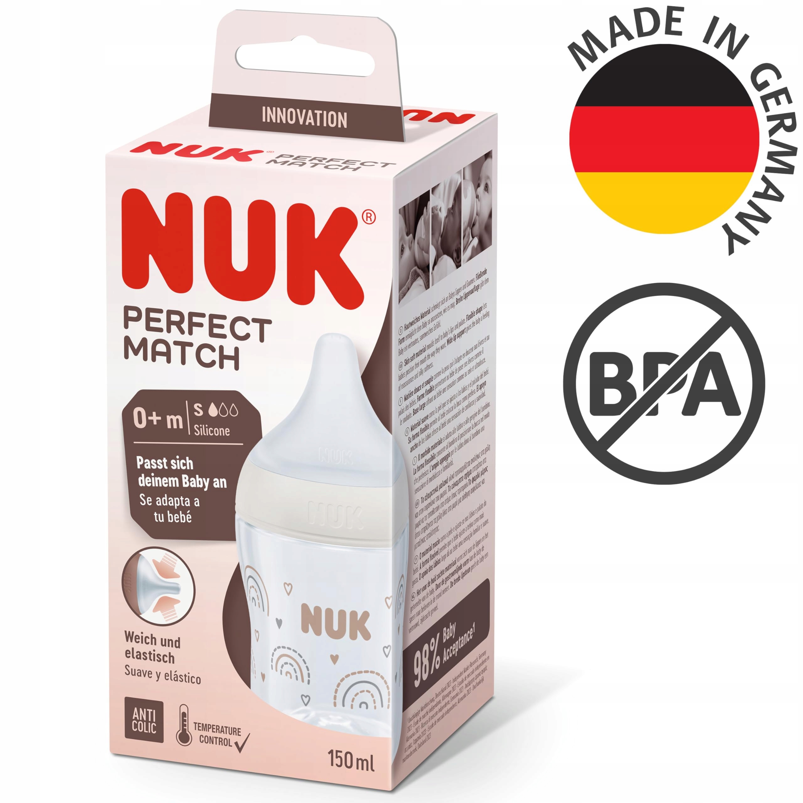 NUK Zestaw Butelki Dla Niemowląt 0M+ Antykolkowy BPA Free — miniatura 6