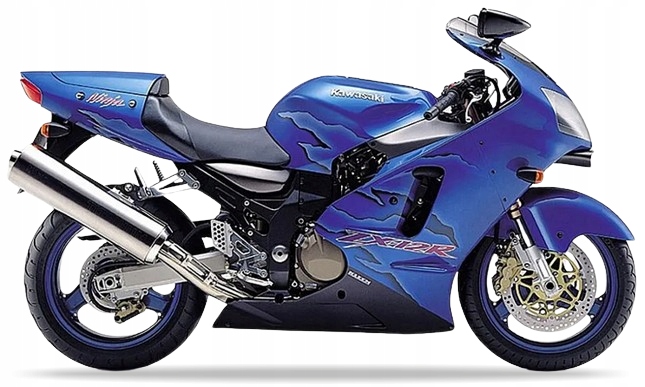 Nálepky Na Motocykel Juula Do Kawasaki Zx 12R 2001 Modrá E1
