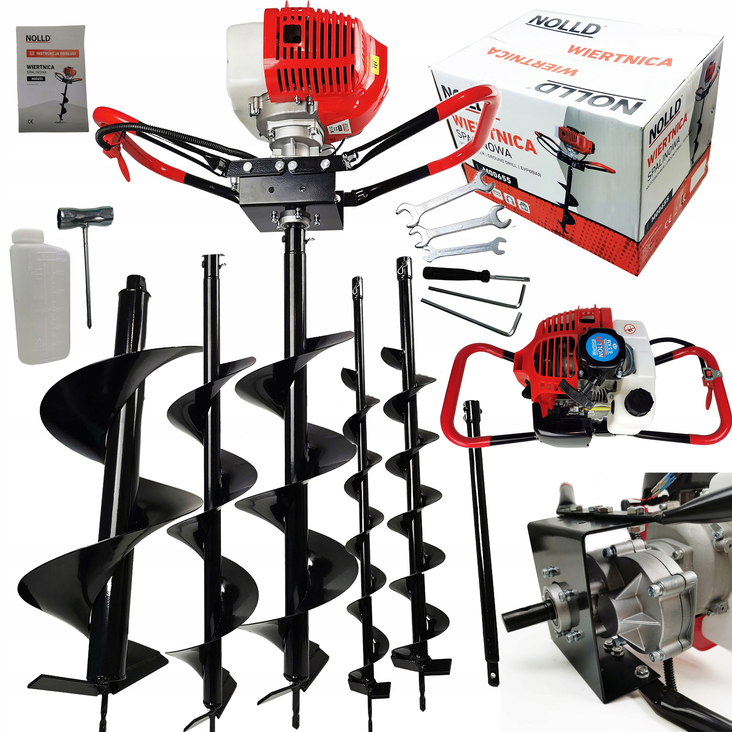 ŚWIDER SPALINOWY WIERTNIA GLEBOWA DO ZIEMI Z WIERTEŁAMI 10,15,20,25,30