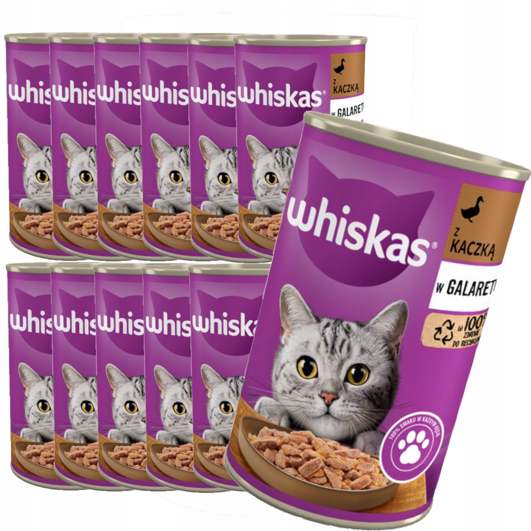 Levně Whiskas Adult konzerva 12x 400g Kachna v Želé