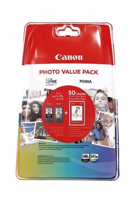 Originálny atrament Cmyk Canon PG-540L, PG540L, CL-541XL, CL541XL (5224B012AA,