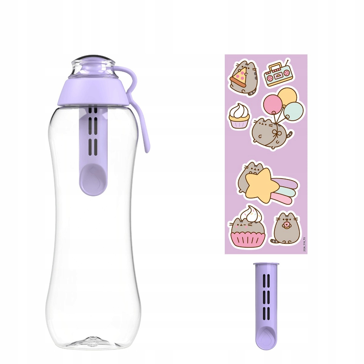 Butelka filtrująca Dafi Soft 0,5 l Pusheen fioletowy 2 filtry