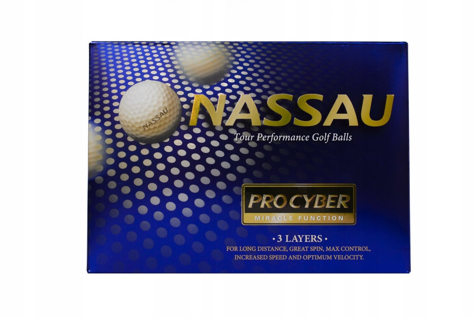 Golfové míčky Nassau Pro Cyber (růžové)
