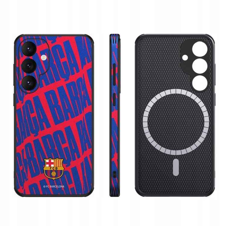 Etui Samsung S25 Plus Fc Barcelona Skórzane Magnetyczne Magsafe Bc