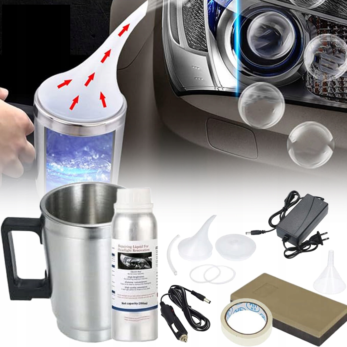 Pro Renovaci Renovačních Světel Světlometů Konvicový Hrnek Sada