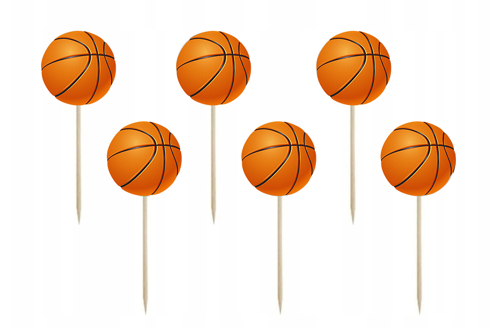 

Topper Pikery na tort Koszykówka Piłki dekoracja 6