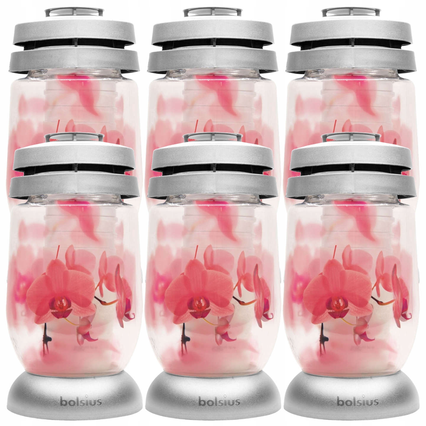 

Znicze Bolsius 3S 01 Różowe kwiaty wkłady 36h 6szt