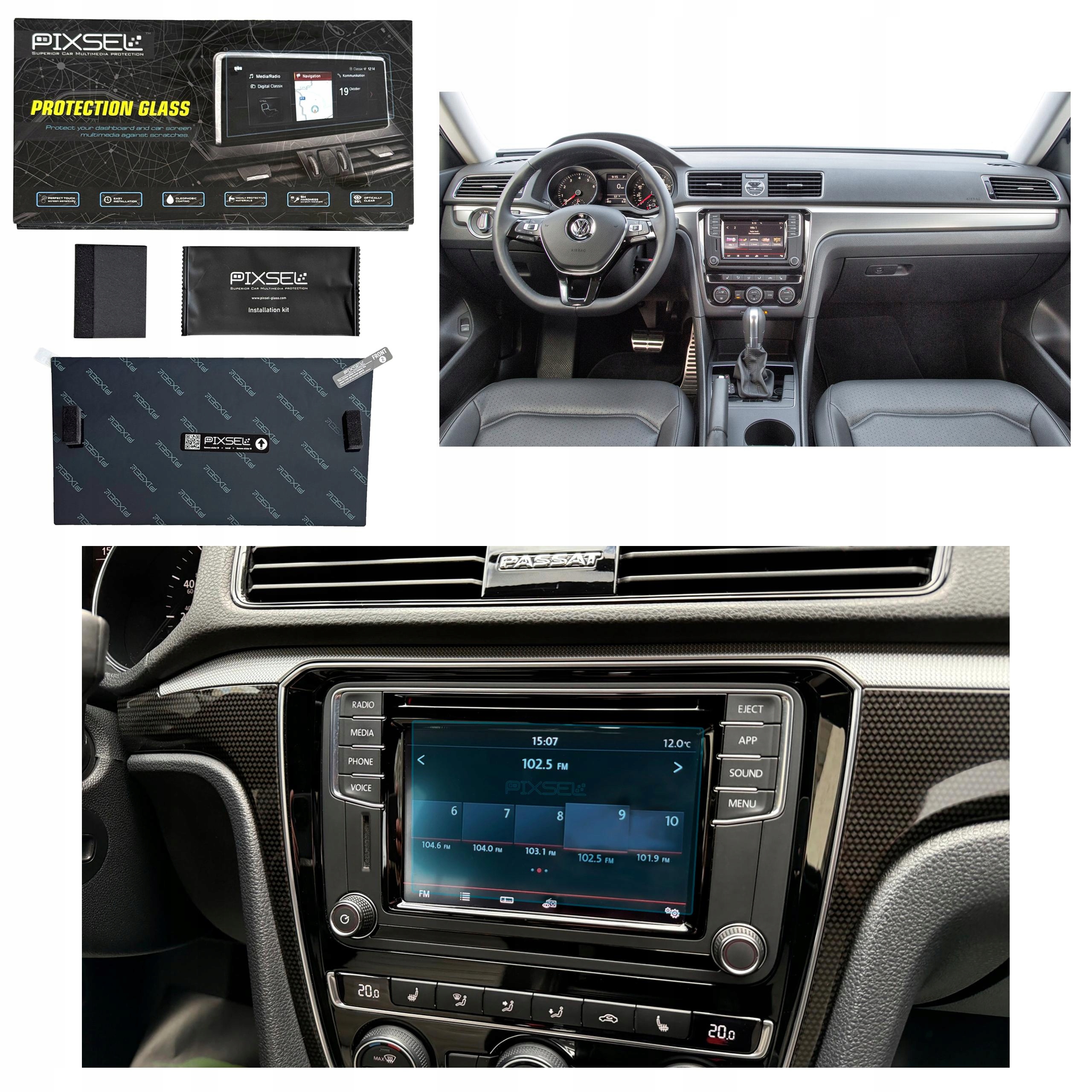 Antyodciskowe Matowe Szkło Ochronne Volkswagen PASSAT-6.2“ 2015-2019 B8